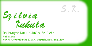 szilvia kukula business card